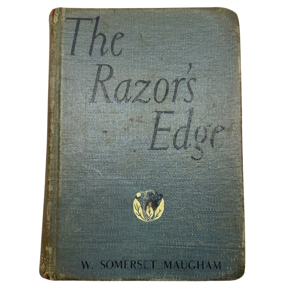 Doubleday The Razors Edge W Somerset Maugham 1944 Blue Fair Hardcover Book